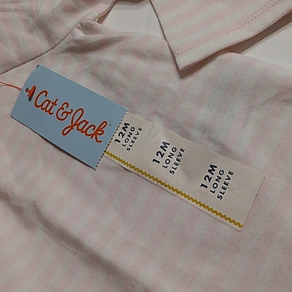 NWT☆CAT & JACK☆Toddler Stripe Long Sleeve 12M Tee - Picture 7 of 8